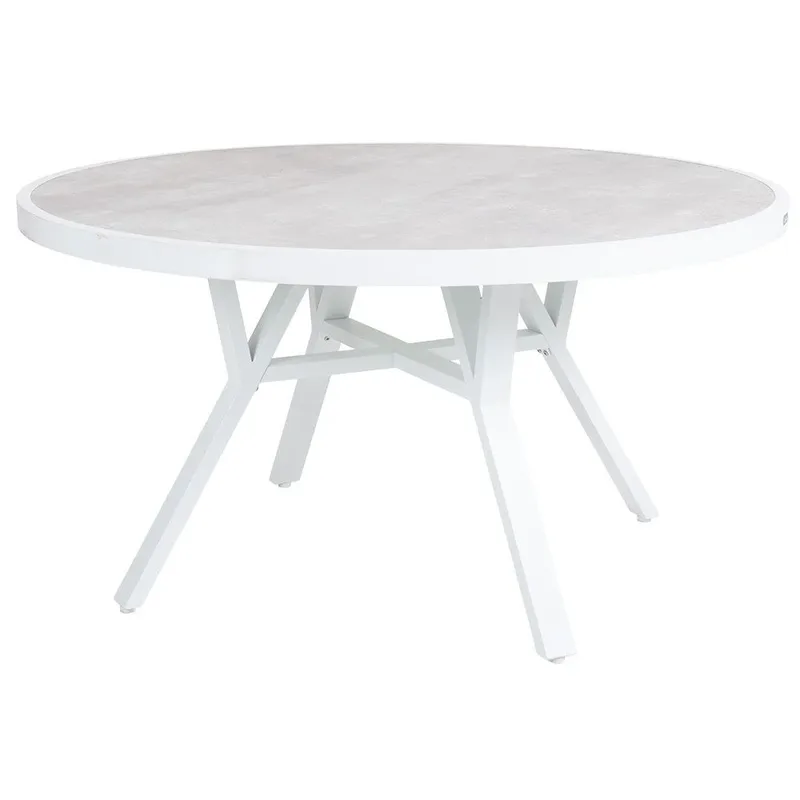 Samvaro Esstisch 140 cm weiß / grau von Brafab – Produktfoto