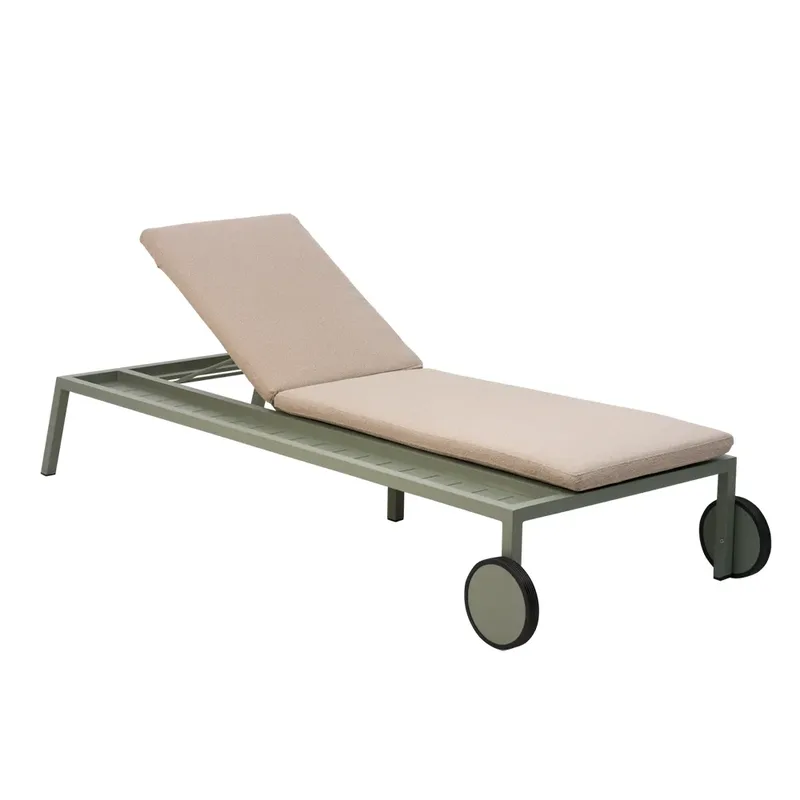 Samvaro sonnenliege Dusty green / Teddy beige von Brafab – Produktfoto