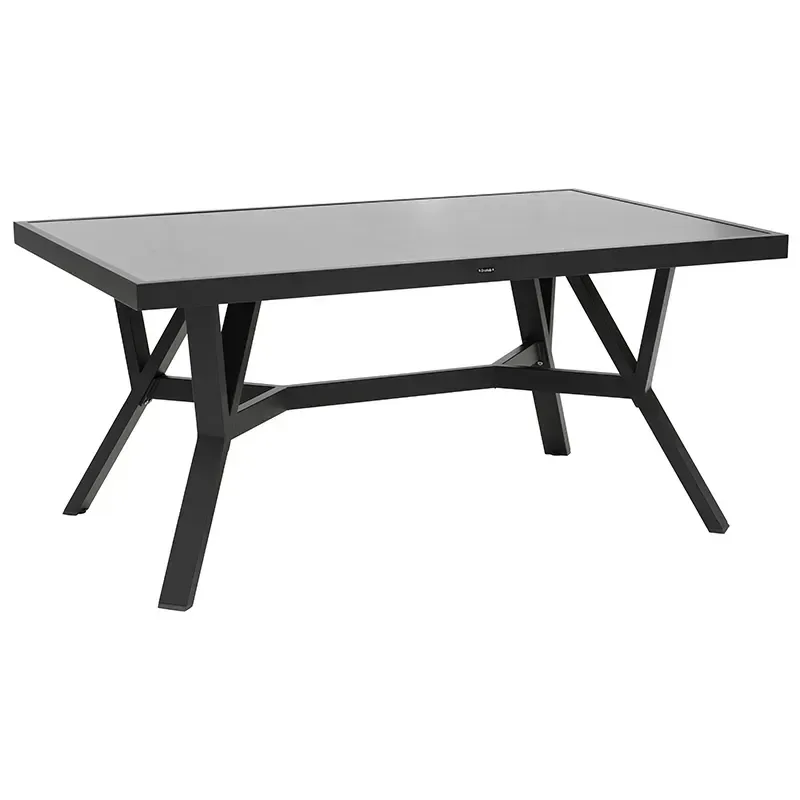 Samvaro tisch 90x140 cm inklusive Glasplatte Anthrazit von Brafab – Produktfoto