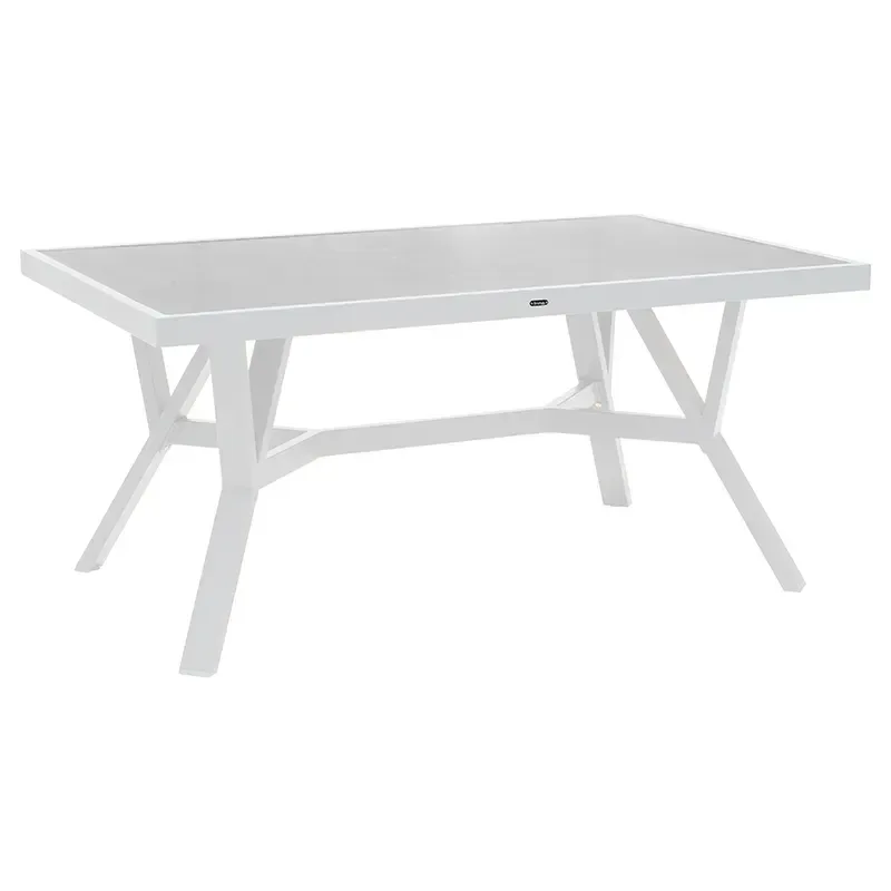 Samvaro tisch 90x140 cm inklusive Glasplatte Weiß von Brafab – Produktfoto
