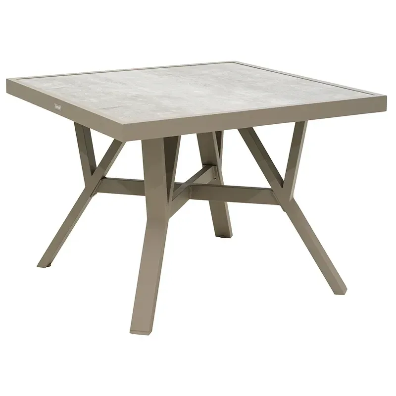 Samvaro tisch 90x90 cm inklusive Glasplatte Khaki von Brafab – Produktfoto