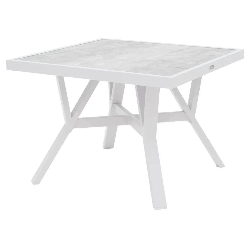 Samvaro tisch 90x90 cm inklusive Glasplatte Weiß von Brafab – Produktfoto