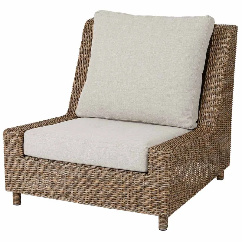 Sandkorn Lounge Sessel Rattan natur von Brafab – Produktfoto