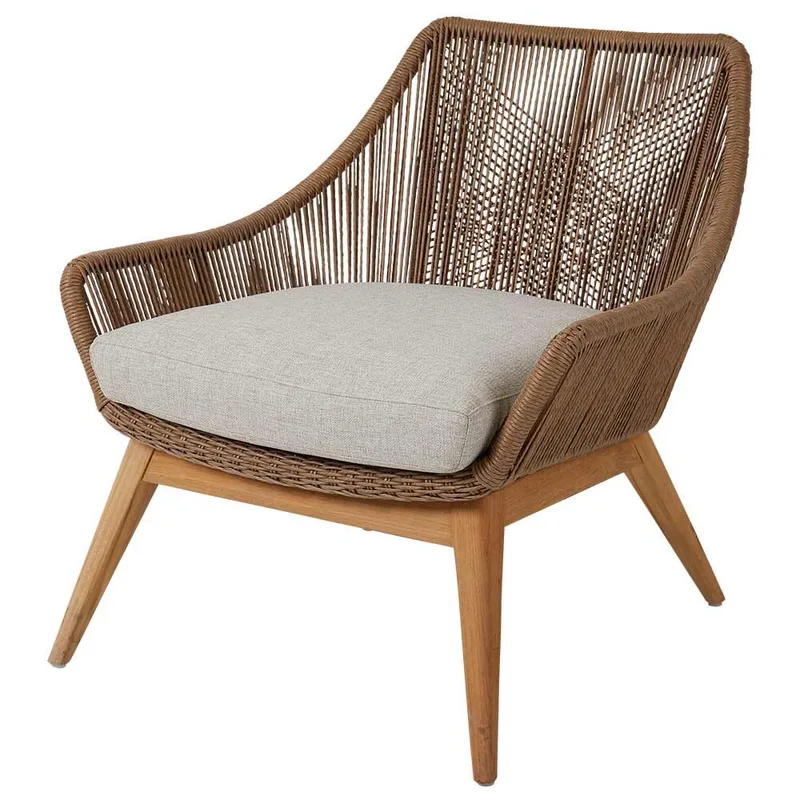 Sessel Hazel aus Teakholz/künstlichem Rattan von Brafab – Produktfoto