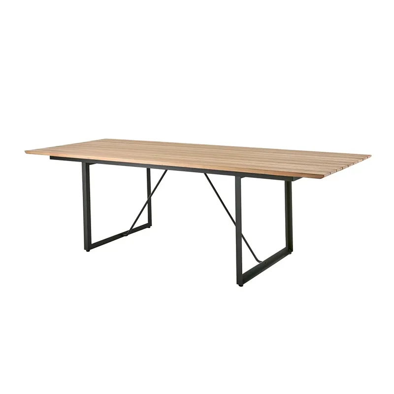 SHAD Esstisch 90x240 cm Teak/Anthrazit von Brafab – Produktfoto