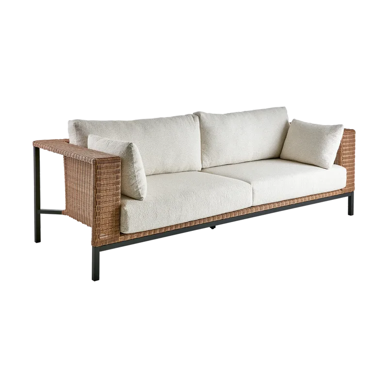 Shell Sofa Teddy rice-schwarz von Brafab – Produktfoto