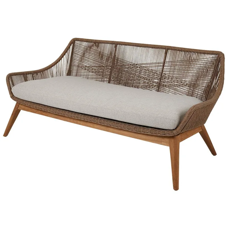 Sofa Hazel aus Teakholz/Kunst-Rattan von Brafab – Produktfoto