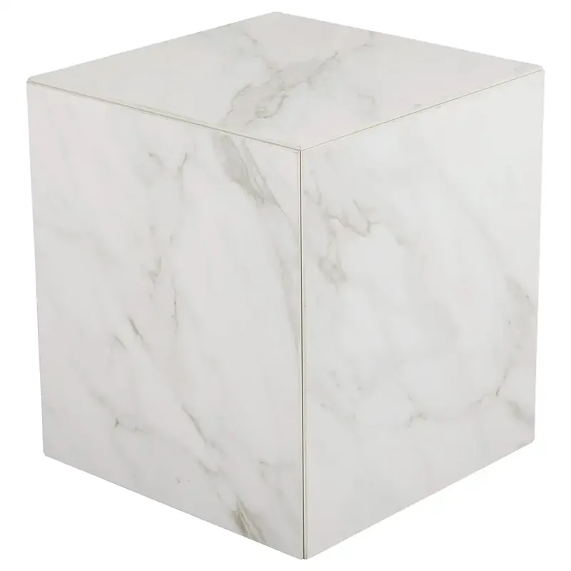 Zten Couchtisch 40x40 cm weiß Marmoroptik van Brafab – productfoto