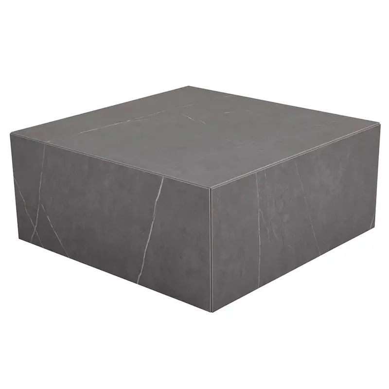 Zten Couchtisch 80x80 in grauer Marmoroptik von Brafab – Produktfoto