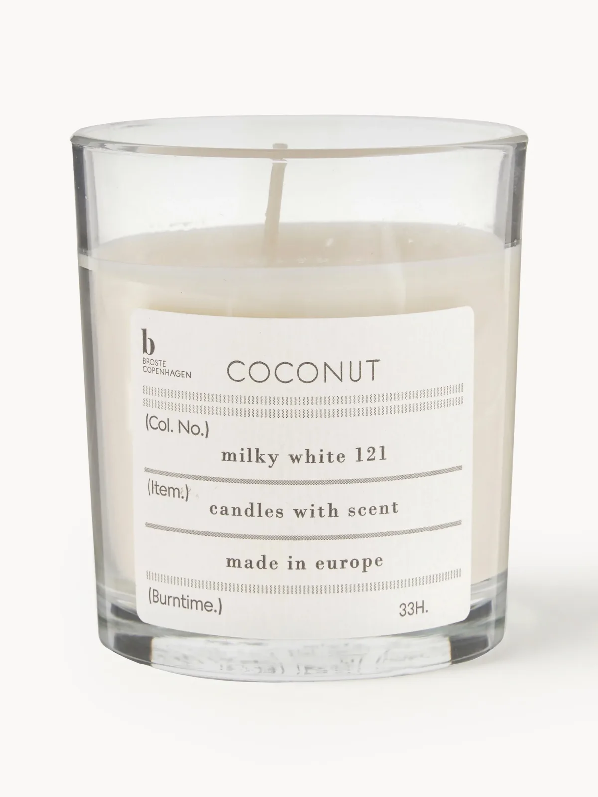 Bougie parfumée Lovelock (coco) de Broste Copenhagen – photo du produit