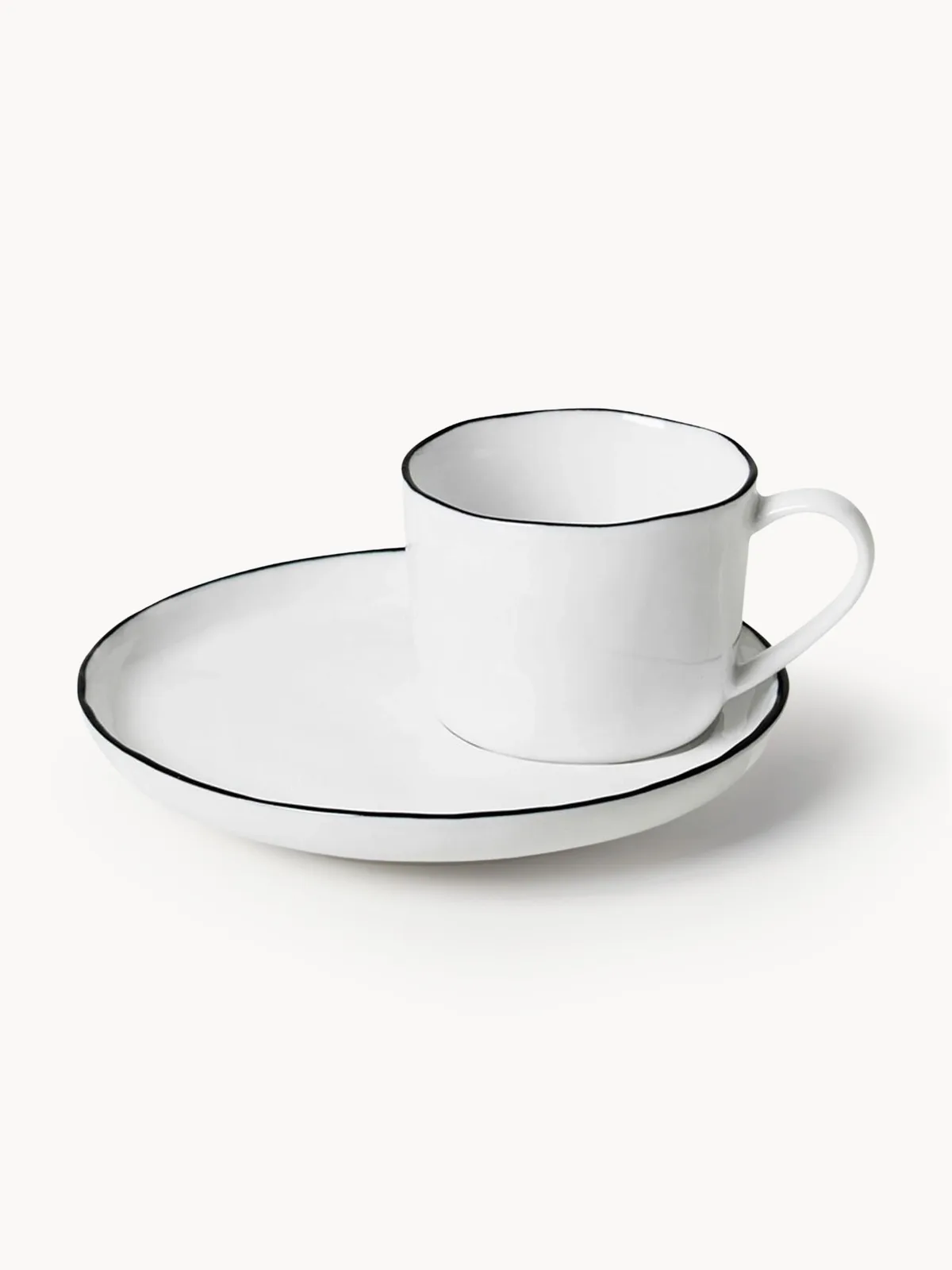 Tasse et soucoupe Salt petit, 5 cm de Broste Copenhagen – photo du produit