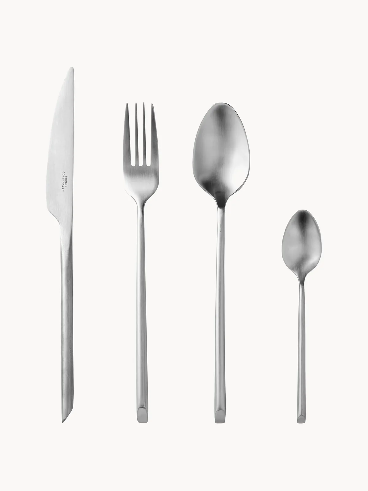 Mat geborstelde bestekset Sletten, 4 personen (16-delig) van Broste Copenhagen – productfoto