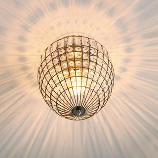 Amadeus plafondlamp, antiek, glas-decor från By Rydéns i Zwart-grijs antiek, Helder – produktbild 1 av 2