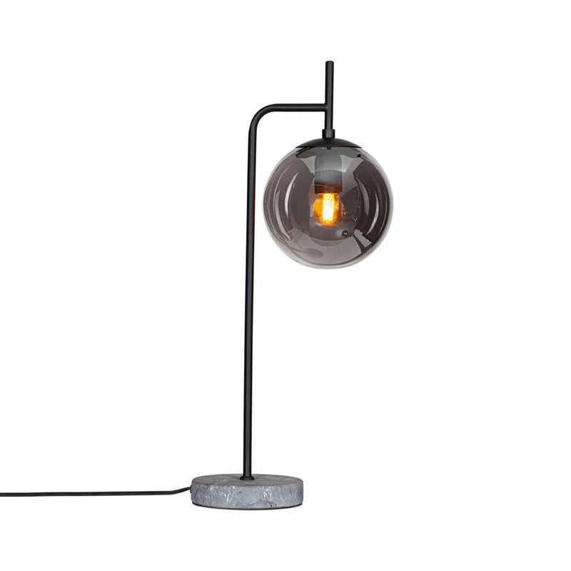 Boyle tafellamp van By Rydéns in Marmer, Zwart, Rookgrijs – productfoto