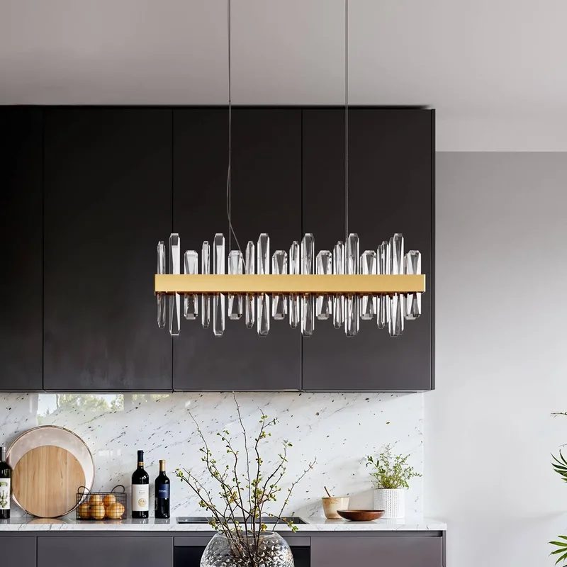 By Rydens LED hanglamp Triumph Bar, 80 cm, messing, helder van By Rydéns in Messing, Helder – productfoto