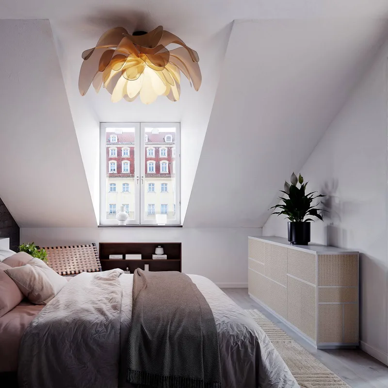 By Rydens plafondlamp Lou Lou, naturel, Ø 80 cm, textiel van By Rydéns in Naturel, Zwart – productfoto 3 van 3