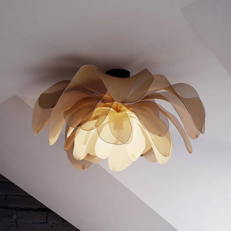 By Rydens plafondlamp Lou Lou, naturel, Ø 80 cm, textiel van By Rydéns in Naturel, Zwart – productfoto