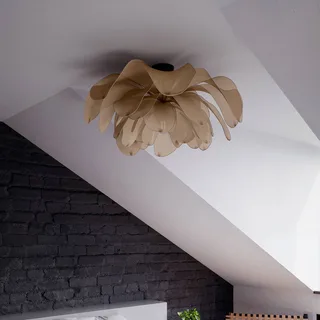 By Rydens plafondlamp Lou Lou, naturel, Ø 80 cm, textiel van By Rydéns in Naturel, Zwart – productfoto 2 van 3