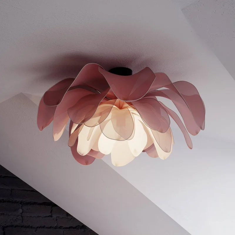 By Rydens plafondlamp Lou Lou, roze, Ø 80 cm, textiel van By Rydéns in Roze, Zwart – productfoto