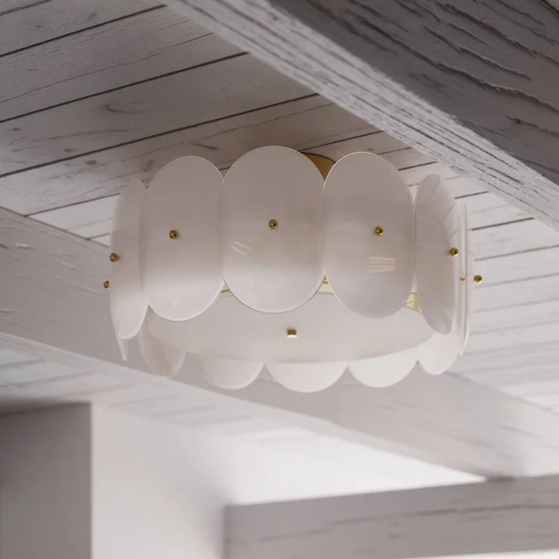 By Rydens plafondlamp Omlott, messing/wit, Ø 53 cm by By Rydéns in Brass, White – product photo