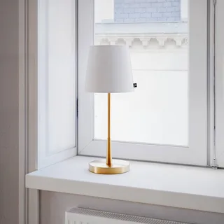 By Rydens tafellamp Lumi, 49 cm, goud/wit, textiel by By Rydéns in Gold, White – product photo 1 of 3