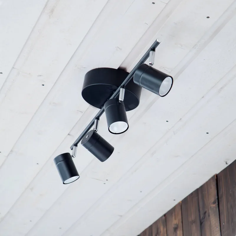 Correct plafondspot 4-lamps by By Rydéns in Mat zwart – product photo