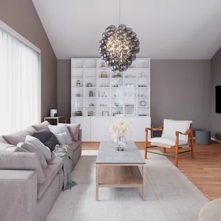 Deluxe glazen hanglamp Ø 64 cm van By Rydéns in Rookgrijs – productfoto 1 van 2