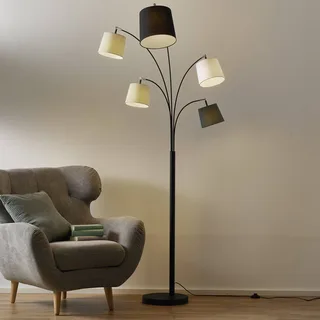 Foggy vloerlamp, 5 kappen, zwart by By Rydéns in Black, Grey, Light grey, White – product photo 1 of 5
