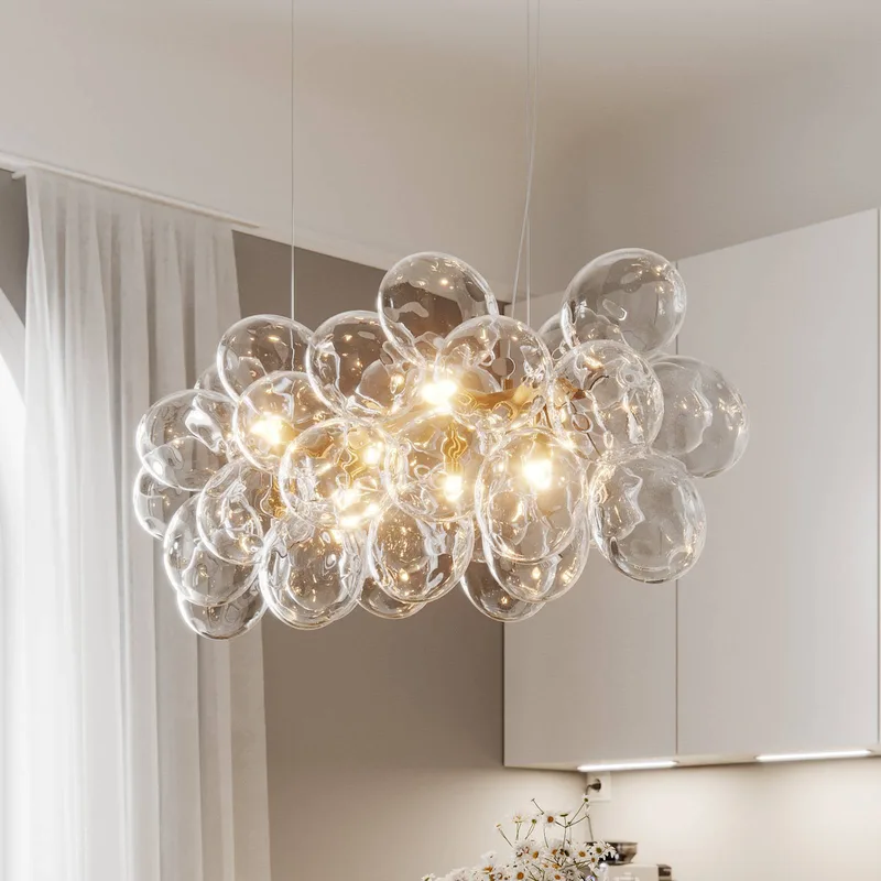 Gross Bar hanglamp, messing/helder, 80 cm, glas de By Rydéns en Helder, Laiton – photo du produit