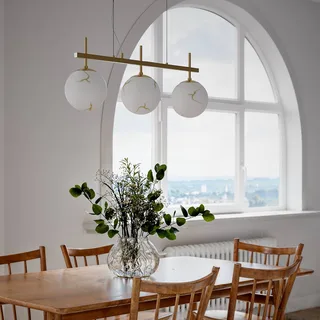 hanglamp Bellagio, messing/wit, 3-lamps, glas by By Rydéns in White, Brass – product photo 3 of 3