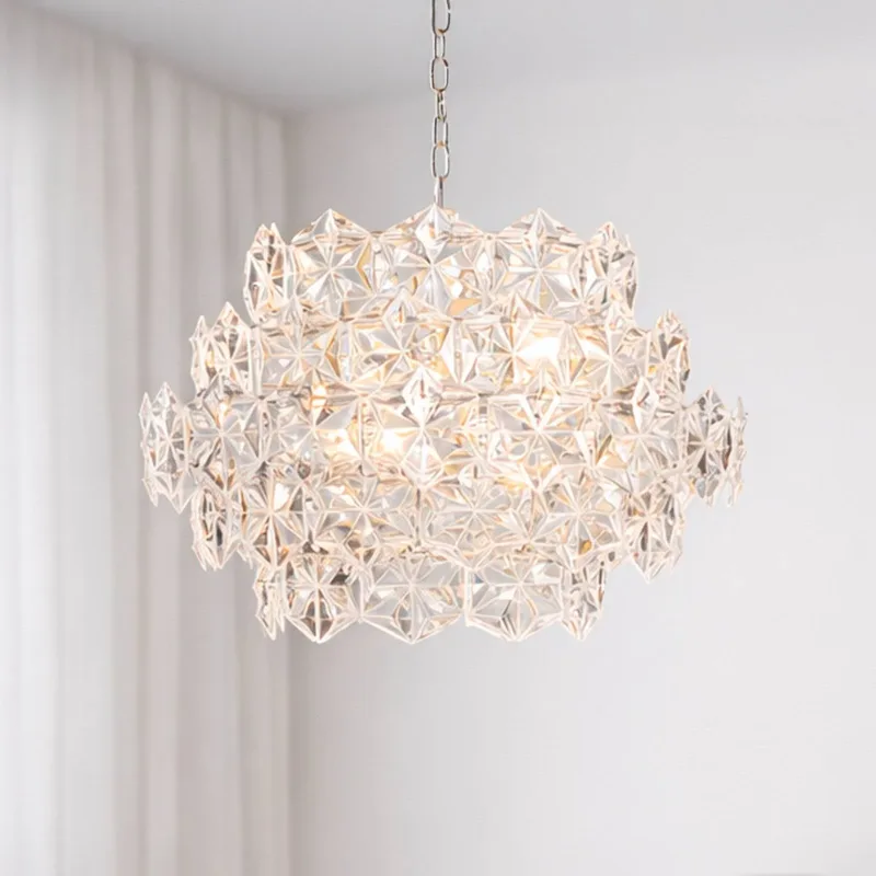 hanglamp Monarque Mini, chroom/transparant, acryl, E14 by By Rydéns in Helder, Chrome – product photo