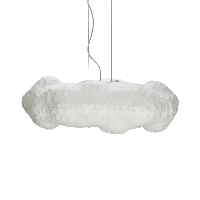 hanglamp Nuevo, wit, polyresin, metaal, E27 by By Rydéns in White, Brass – product photo