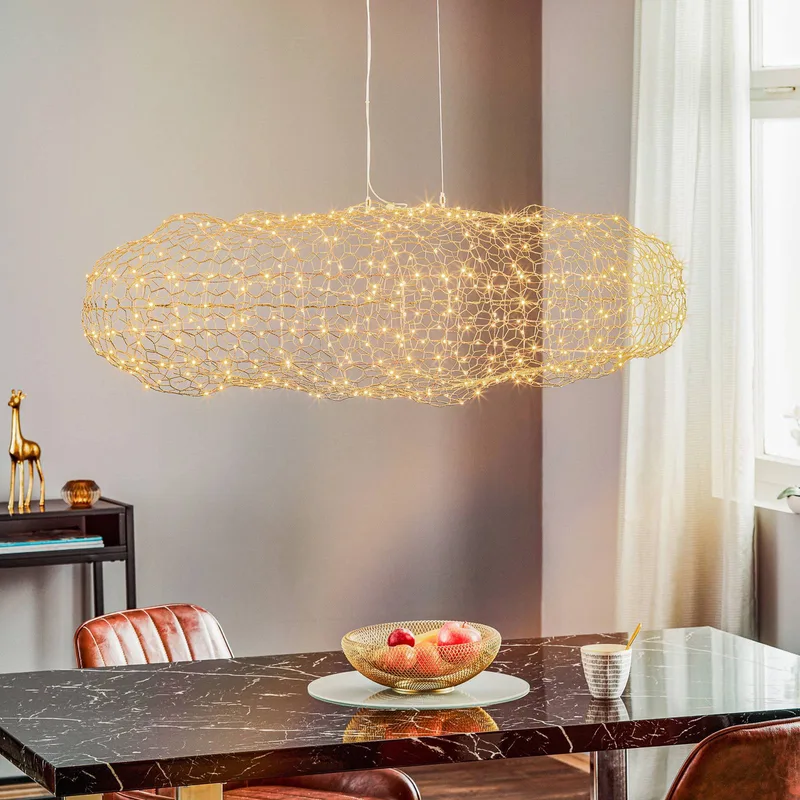 Hayden LED hanglamp, 115 cm de By Rydéns en Or – photo du produit