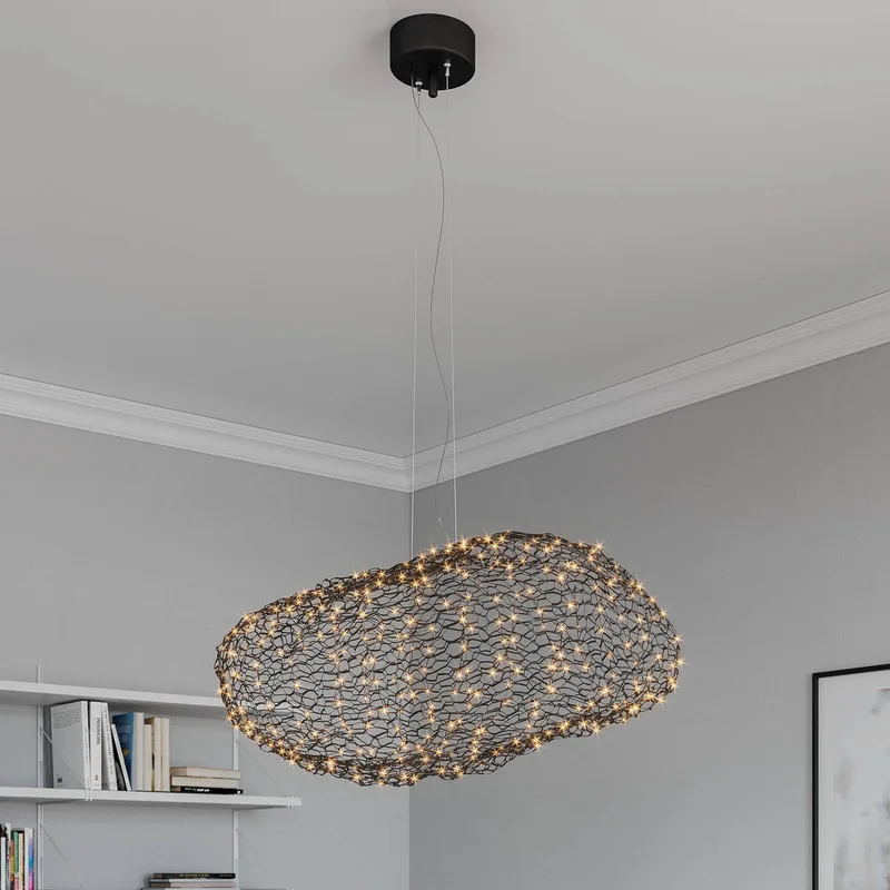 Hayden LED hanglamp zwart mat 115cm by By Rydéns in Mat zwart – product photo