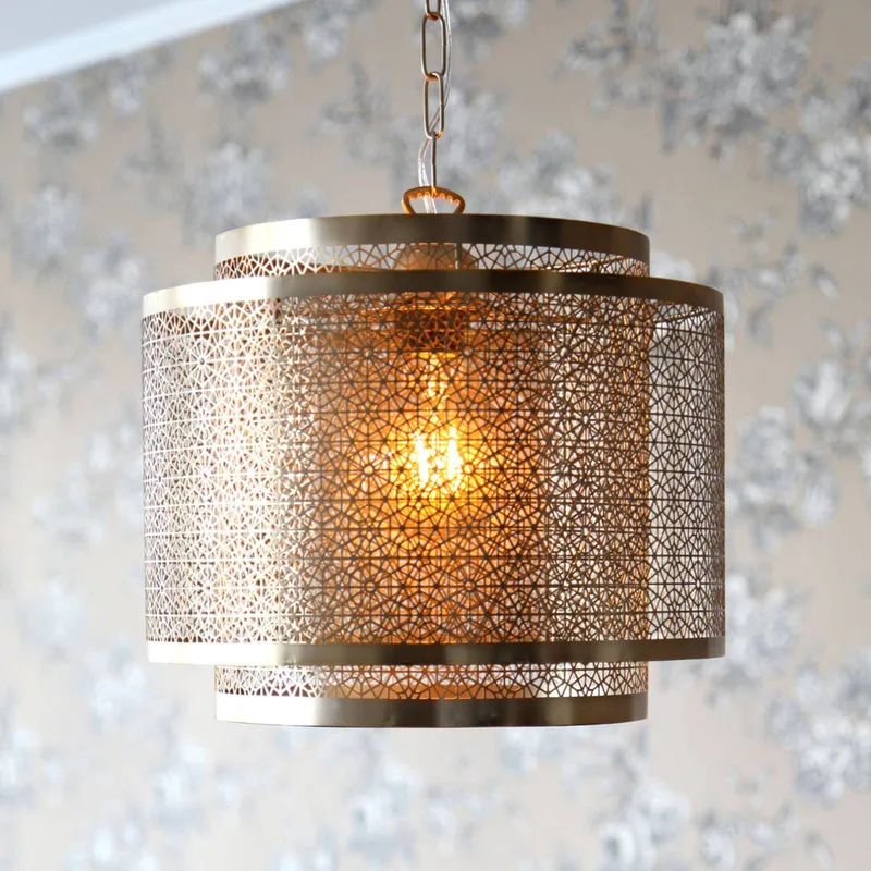 Hermine hanglamp, messing van By Rydéns in Mat messing – productfoto