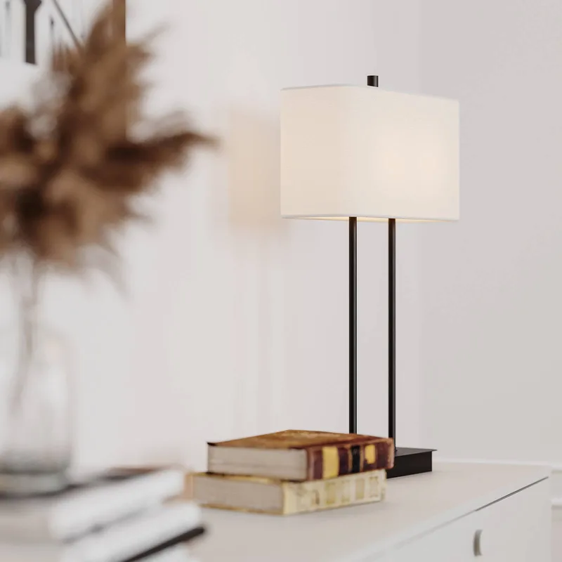 Luton tafellamp, wit/zwart, 56cm by By Rydéns in White, Black – product photo 2 of 3