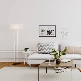 Luton vloerlamp, wit/zwart, 150cm by By Rydéns in White, Black – product photo 2 of 2