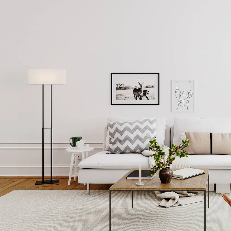 Luton vloerlamp, wit/zwart, 150cm by By Rydéns in White, Black – product photo 2 of 2