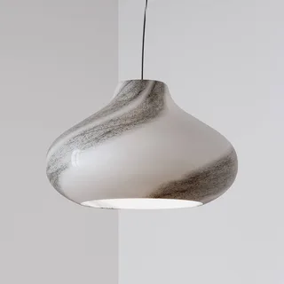 Mira hanglamp, zwart, Ø 45 cm, glas van By Rydéns in Zwart, Wit – productfoto 1 van 2
