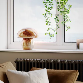 Mira Paddenstoel tafellamp, naturel, glas, E27 från By Rydéns i Natuurlijk, Brun – produktbild 2 av 2