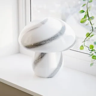 Mira Paddenstoel tafellamp, zwart/wit, glas de By Rydéns en Noir, Blanc – photo du produit 1 sur 3