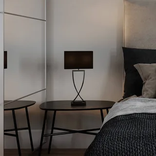 Omega tafellamp chroom/zwart hoogte 52cm by By Rydéns in Chrome, Black – product photo 2 of 2