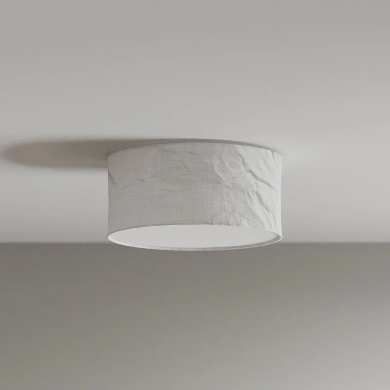 plafondlamp Vita, Ø 40 cm, linnen de By Rydéns en Blanc – photo du produit