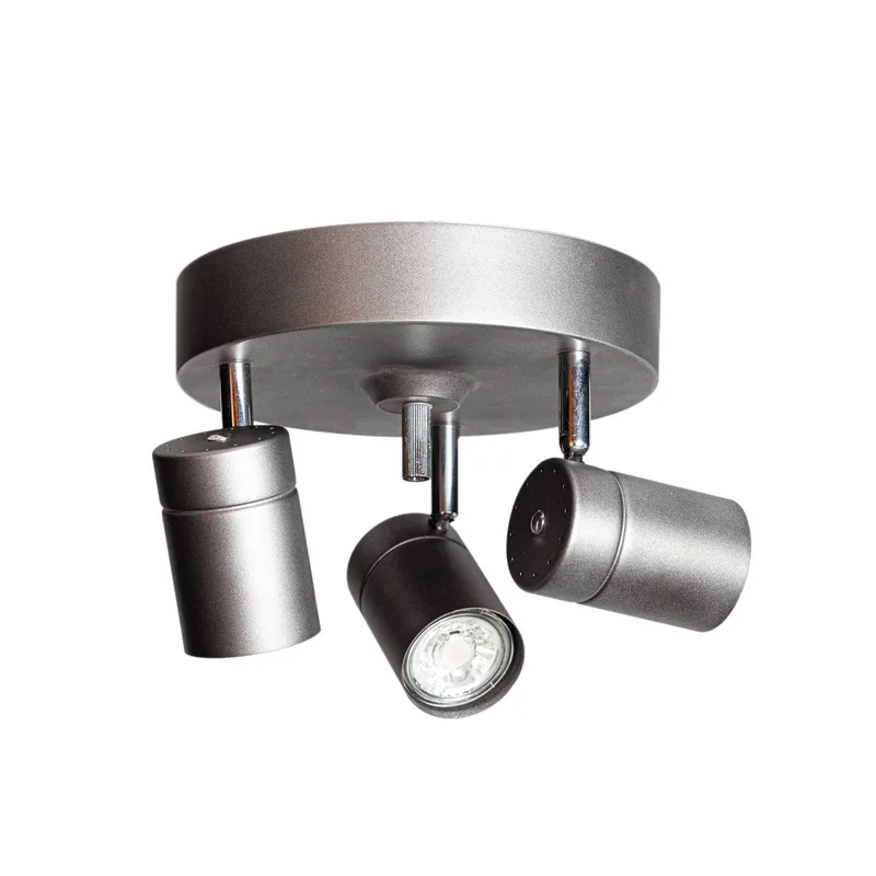 plafondspot Correct, 3-lamps de By Rydéns en Gris – photo du produit