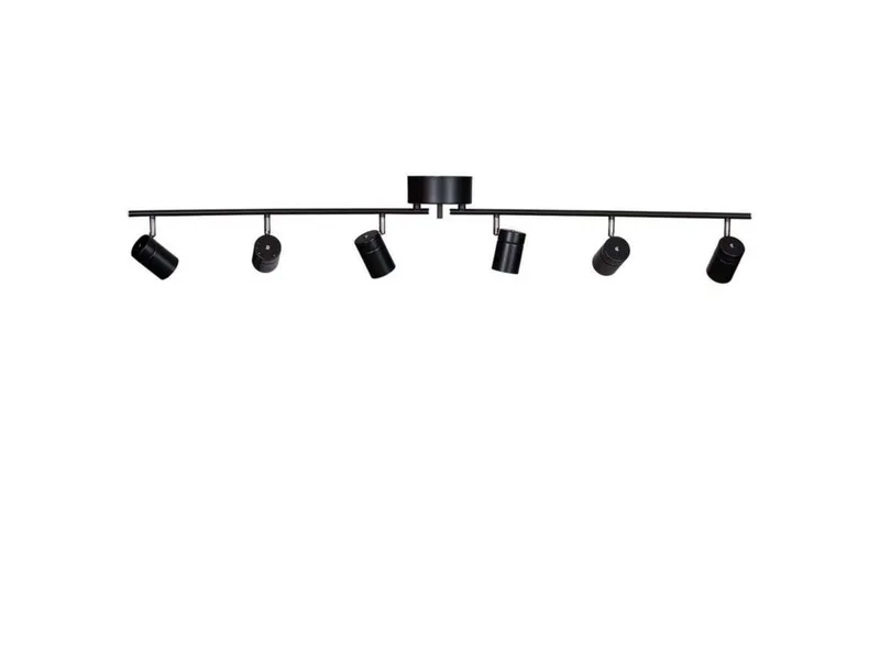 Plafondspot Correct 6-lamps, metaal, GU10 von By Rydéns in Schwarz – Produktfoto