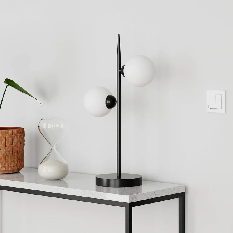Punto tafellamp, 2-lamps de By Rydéns en Noir, Blanc – photo du produit