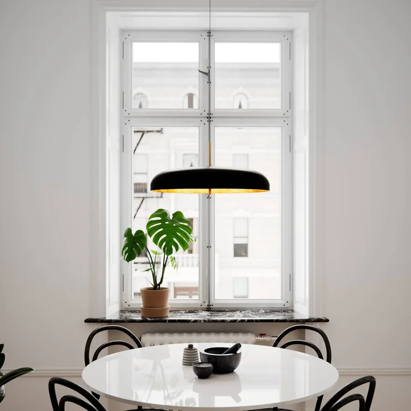 Shelby hanglamp zwart/binnen goud by By Rydéns in Black, Gold – product photo