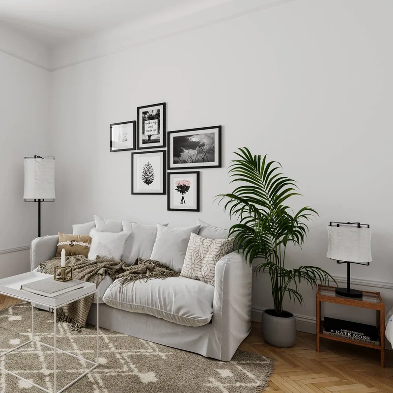 Softy golvlampa med linskärm von By Rydéns in Schwarz, Weiß – Produktfoto 2 von 3