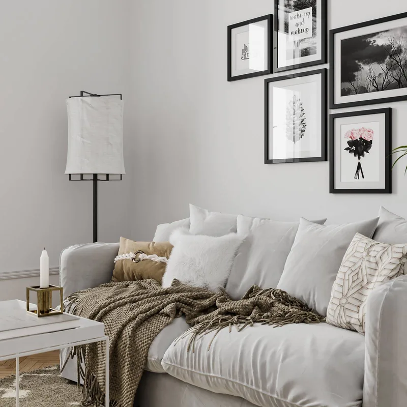 Softy golvlampa med linskärm von By Rydéns in Schwarz, Weiß – Produktfoto 3 von 3