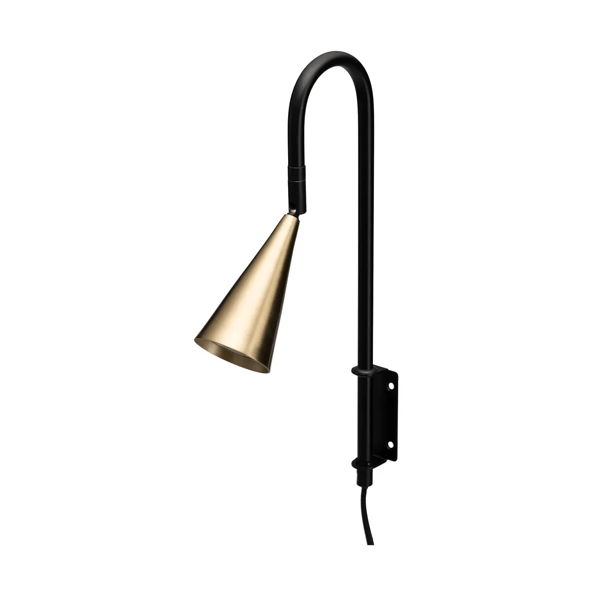 Spline Wandleuchte Schwarz-Messing, 36 cm van By Rydéns – productfoto